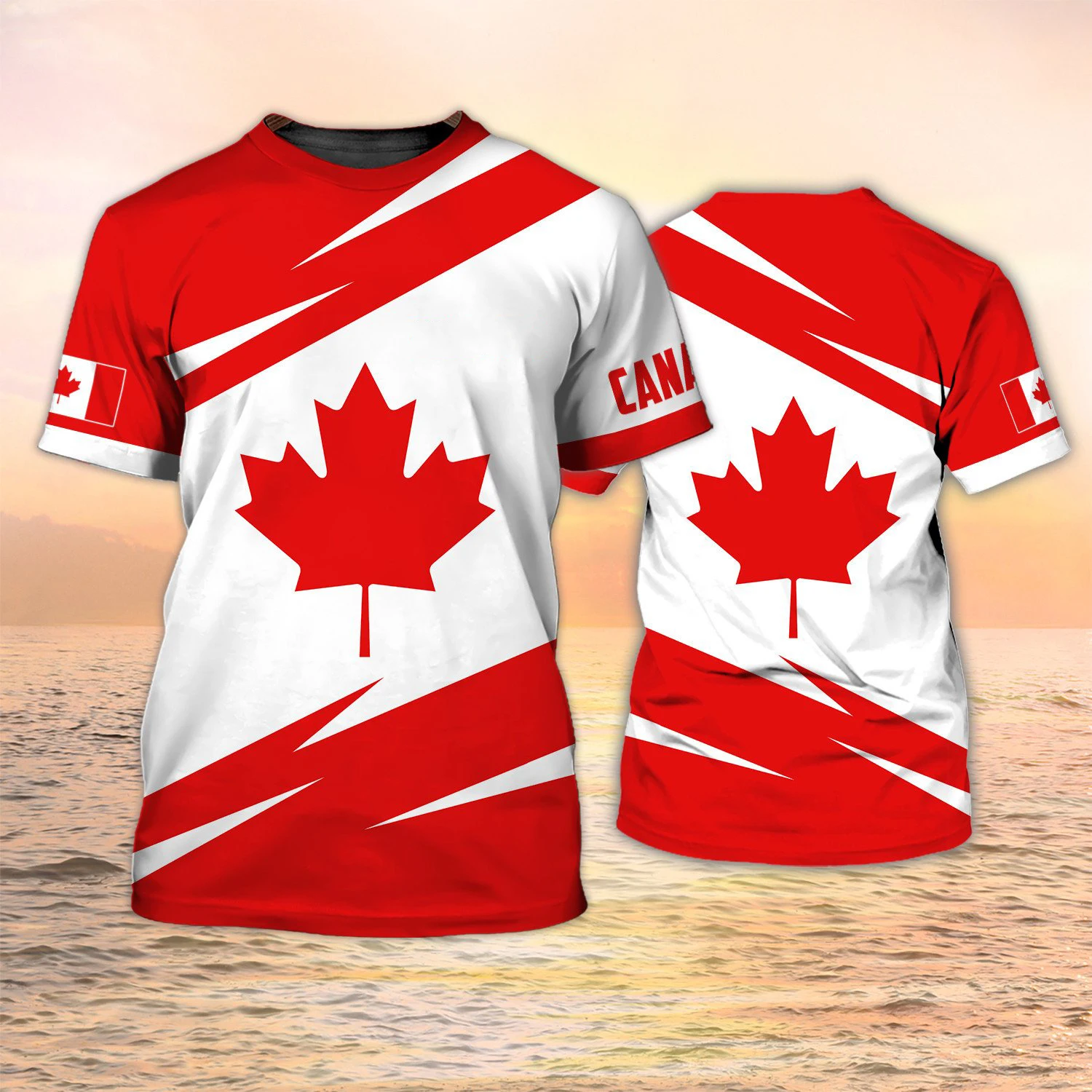 Canada Flag 3D Print T-Shirts  - Summer Clothing Women Canada recension och pris
